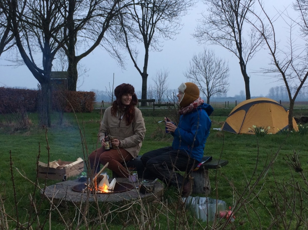 natuurkampeerterreinen Hele vroeger kampeersters april